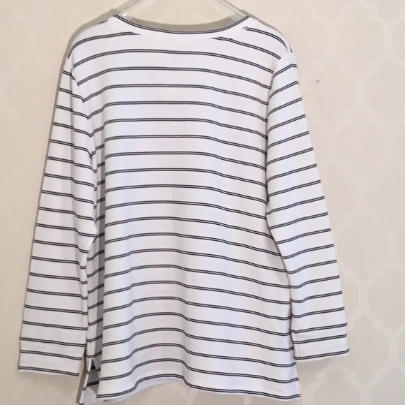 CHARTER CLUB STRIPED V-NECK TOP - Picture 8 of 11